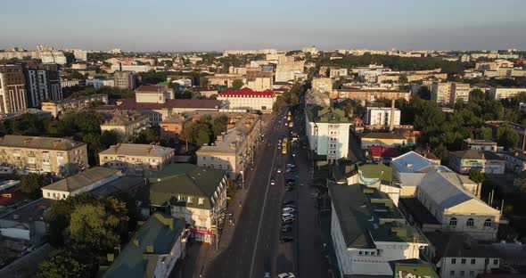 Ukraine City Rivne. Aerial Shot