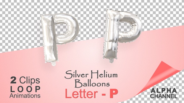 Silver Helium Balloons With Letter – P