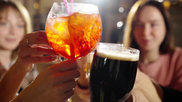 Group of Happy Multiethnic Friends Having Fun Together Drinking Bottled Beer in a Bar or at Home alt