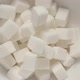 SLOW MOTION: White sugar cubes falling into a bowl bowl - VideoHive Item for Sale