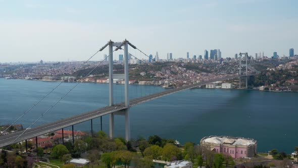 Istanbul Bosphorus Bridge Quarantine Aerial View 9