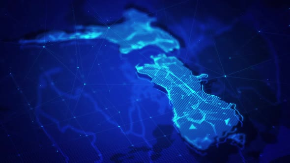 Abstract Digital Background Plexus Network In New Zealand Map alt