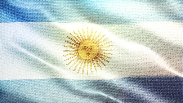 Waving argentina flag