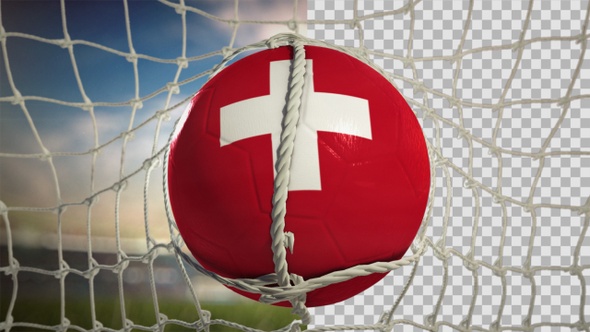 Soccer Ball Scoring Goal Day Frontal - Switzerland