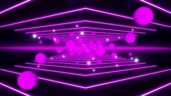 Looped abstract glow spheres animation alt