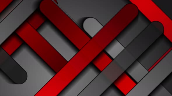 Red And Black Abstract Stripes 