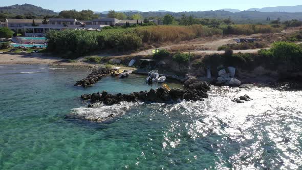 Aerial View of Katragaki Beach, Tragaki, Zakynthos, Greece