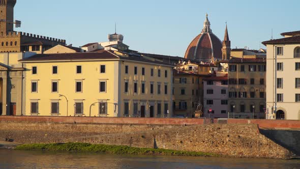 Florence Italy. Embankment of the Arno River