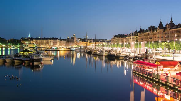 Stockholm City Night Time Lapse