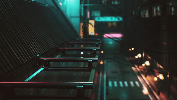 Night Scene of Japan City with Neon Lights alt