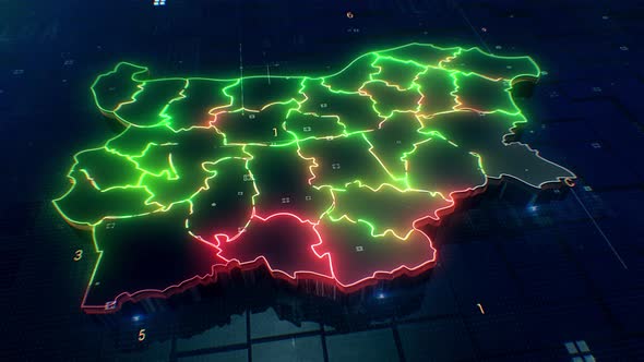 Bulgaria Map 4k Loop alt