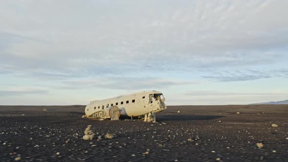 Plane Crash Site In Black Sand alt