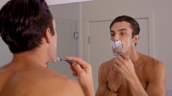 Athletic Man Shaving alt