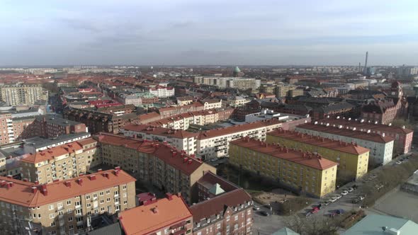 Malmö City Buildings Aerial View