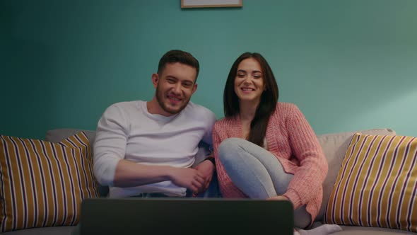 Young Couple Is Making Video Call alt