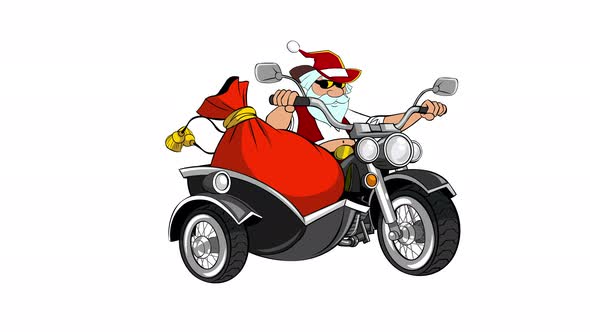 Santa Claus Motorcycle With Out Smoke