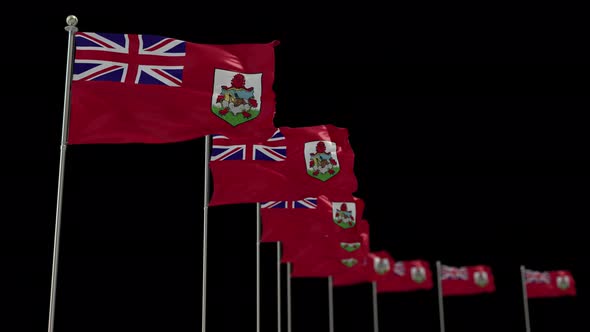 Bermuda  Row Flag With Alpha