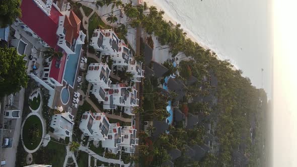 Zanzibar Tanzania  Vertical Video of the Ocean Near the Coast Slow Motion alt