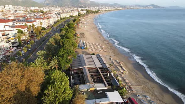 Alanya, Turkey - a Resort Town on the Seashore. Aerial View alt