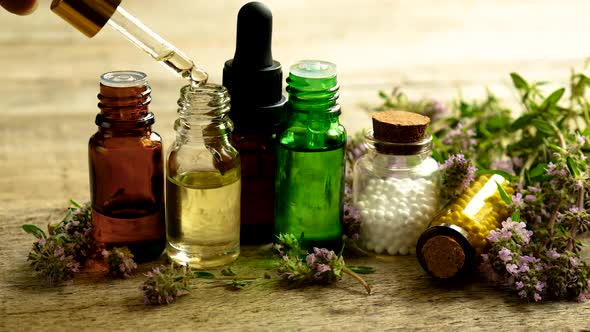 Thyme Essential Oil in a Small Bottle alt