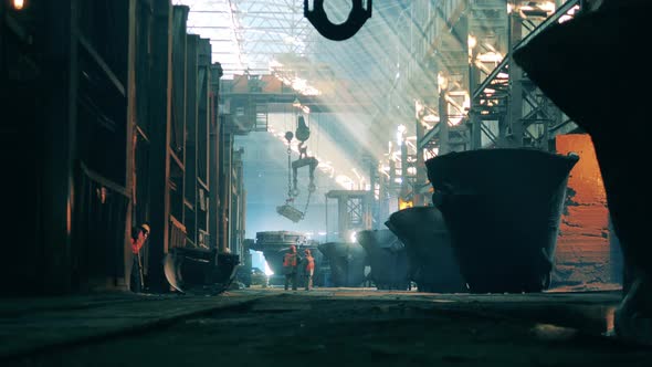 Industrial Workers in the Metallurgical Factory Unit alt