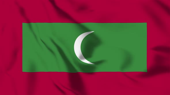 4K Maldives Flag - Loopable