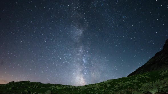 Great St Bernard Pass alps switzerland mountains timelapse stars night alt