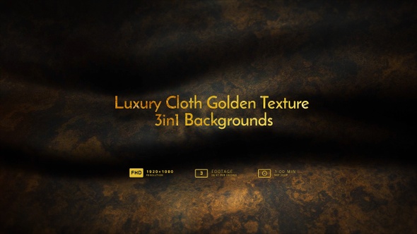 Luxury Cloth Golden Texture 3in1 Backgrounds