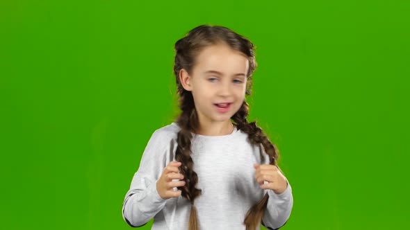 Baby Is Making Grimaces. Green Screen alt