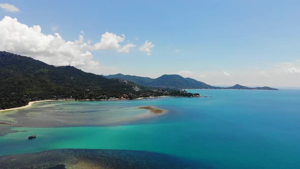 Beautiful high view of nature with sea ocean alt