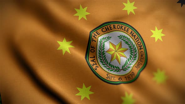 Flag Of The Cherokee Nation Angle