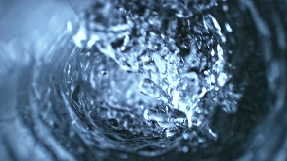 Super Slow Motion Shot of Clear Water Vortex at 1000 Fps. alt