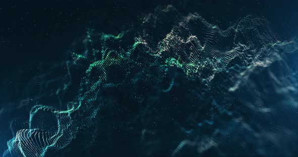 Abstract Particles Waving Background