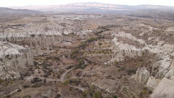 Cappadocia Landscape Aerial View. Turkey. Goreme National Park alt