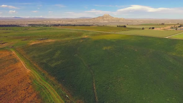 Grassland River and Buttes in Wind River Wyoming