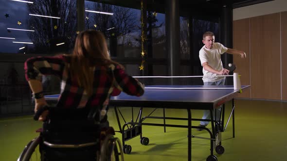 Disabled Adult People Playing Table Tennis alt