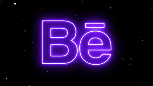 Neon Behance Social Media Icon alt
