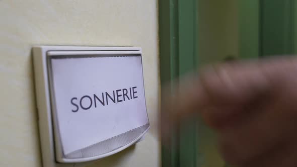 Male Ringing Doorbell of Apartment, Repair Service Worker Came on Urgent Request alt