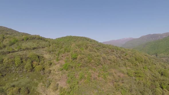 Aerial Green Mountains Pan alt