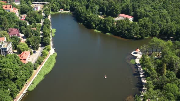 European City with Park and Lake alt