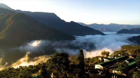  Time Lapse View of Clouds in Valley of Himalaya. 