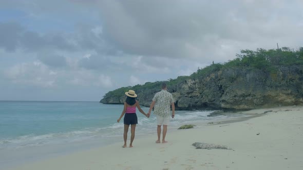 View of the White Beach Grote Knip Curacao Netherlands with a Blue Ocean Curacao Caribbean Island alt