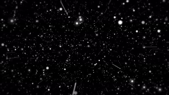 Hyperspace Jump in White Through the Stars to a Distant Space