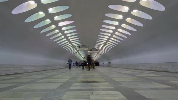 View of subway Station in Moscow.