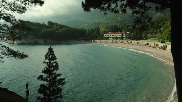 Mountains and the Sea. Coastal Landscape. Montenegro. Day alt