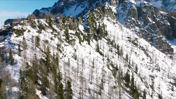 Aerial View of the Beautiful Alpine Mountains in Italy alt