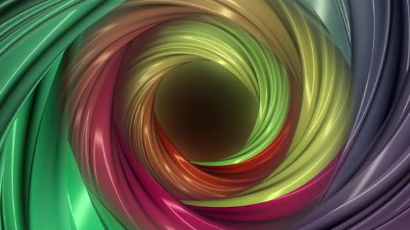 Endless spinning gradient ring on a black background alt