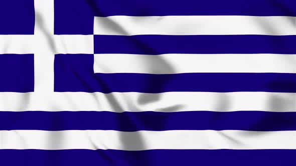 4K Greece Flag - Loopable