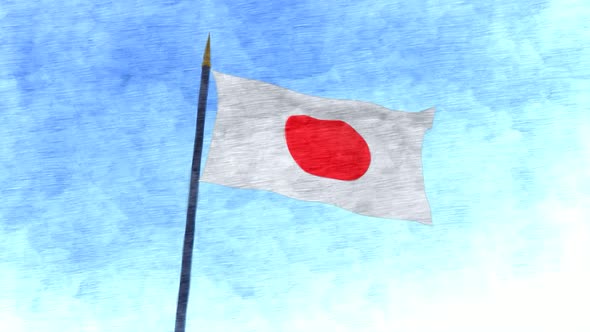 Japan Flag Stop Motion