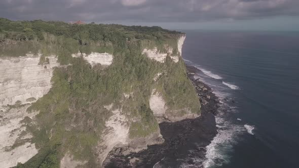 Aerial Drone Footage of the Karang Boma Cliff in Bali